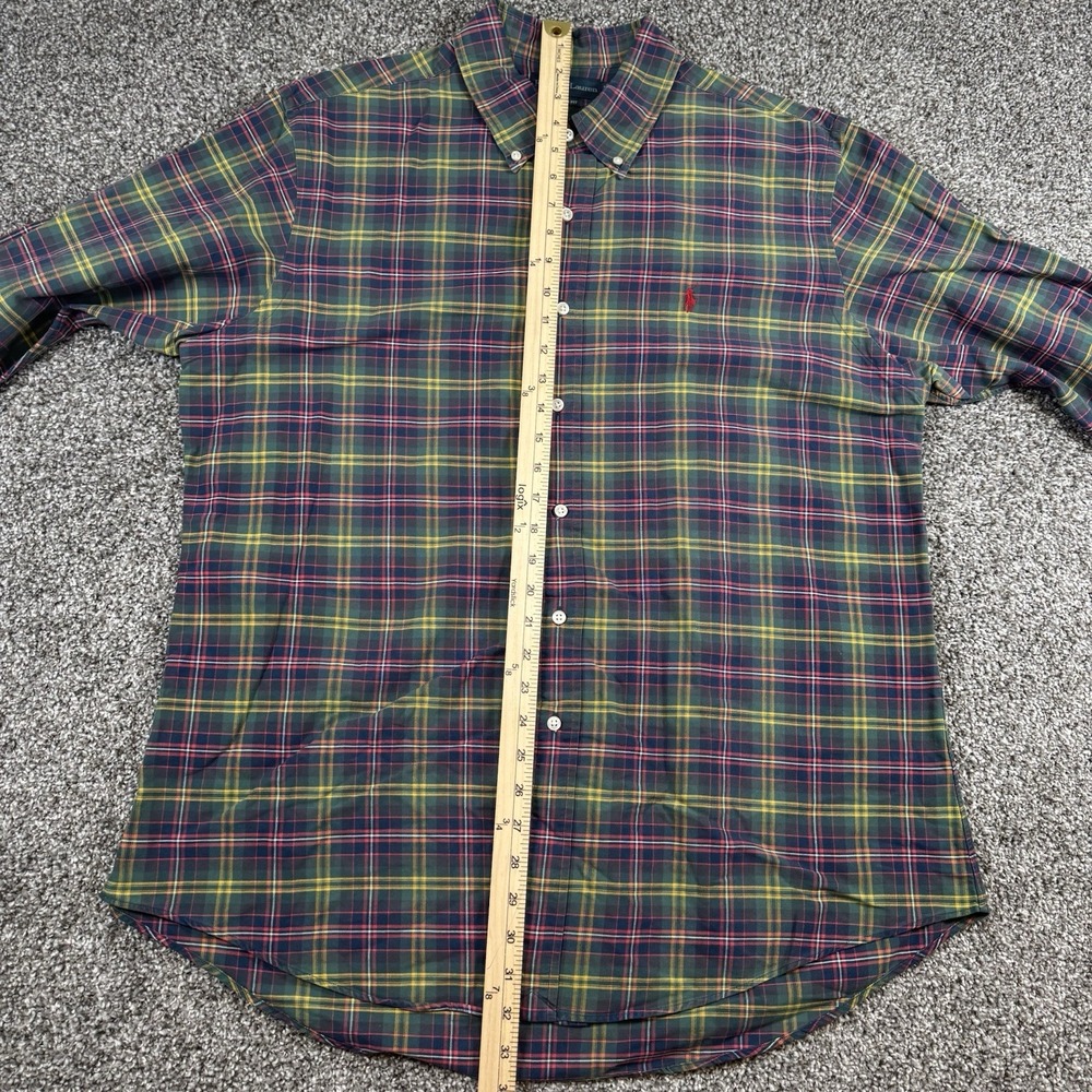 Ralph‎ Lauren Men's XL Custom Multicolor Plaid Long Sleeve Button Front Shirt - Picture 7 of 8